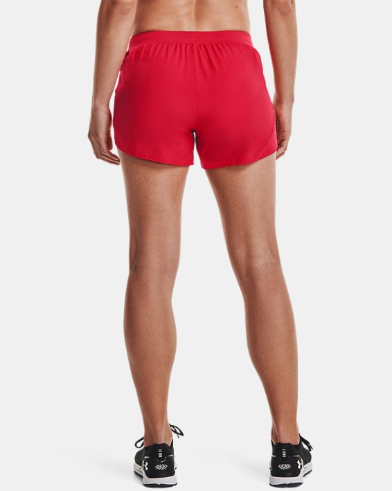 Women's UA Fly-By 2.0 Shorts, Red, pdpMainDesktop image number 1